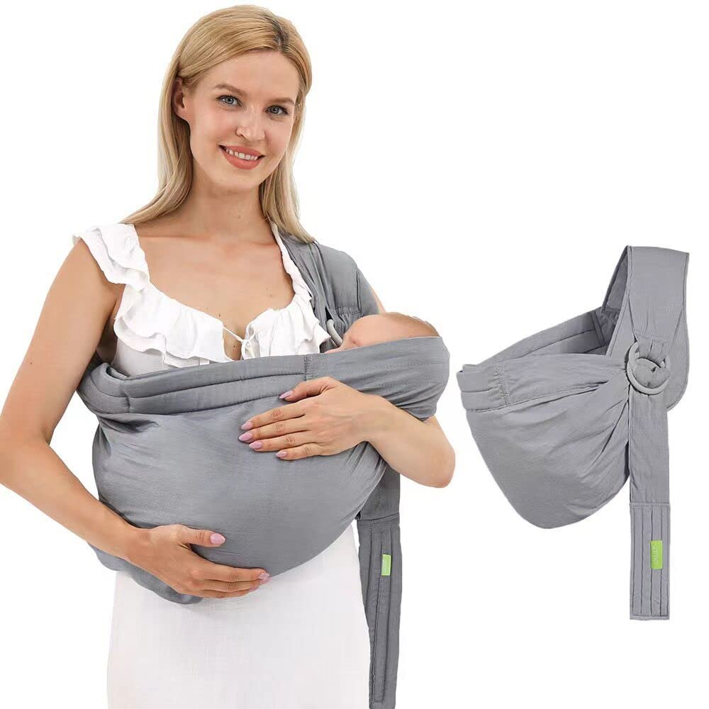 Baby Carrier Sling Wrap Ring,Soft Infant Baby Carriers for Newborn Toddler Sling,Ergonomic Design Hug Strap for Newborns,Breathable Adjustable Multi-Functional Babies Sling Under 36lbs