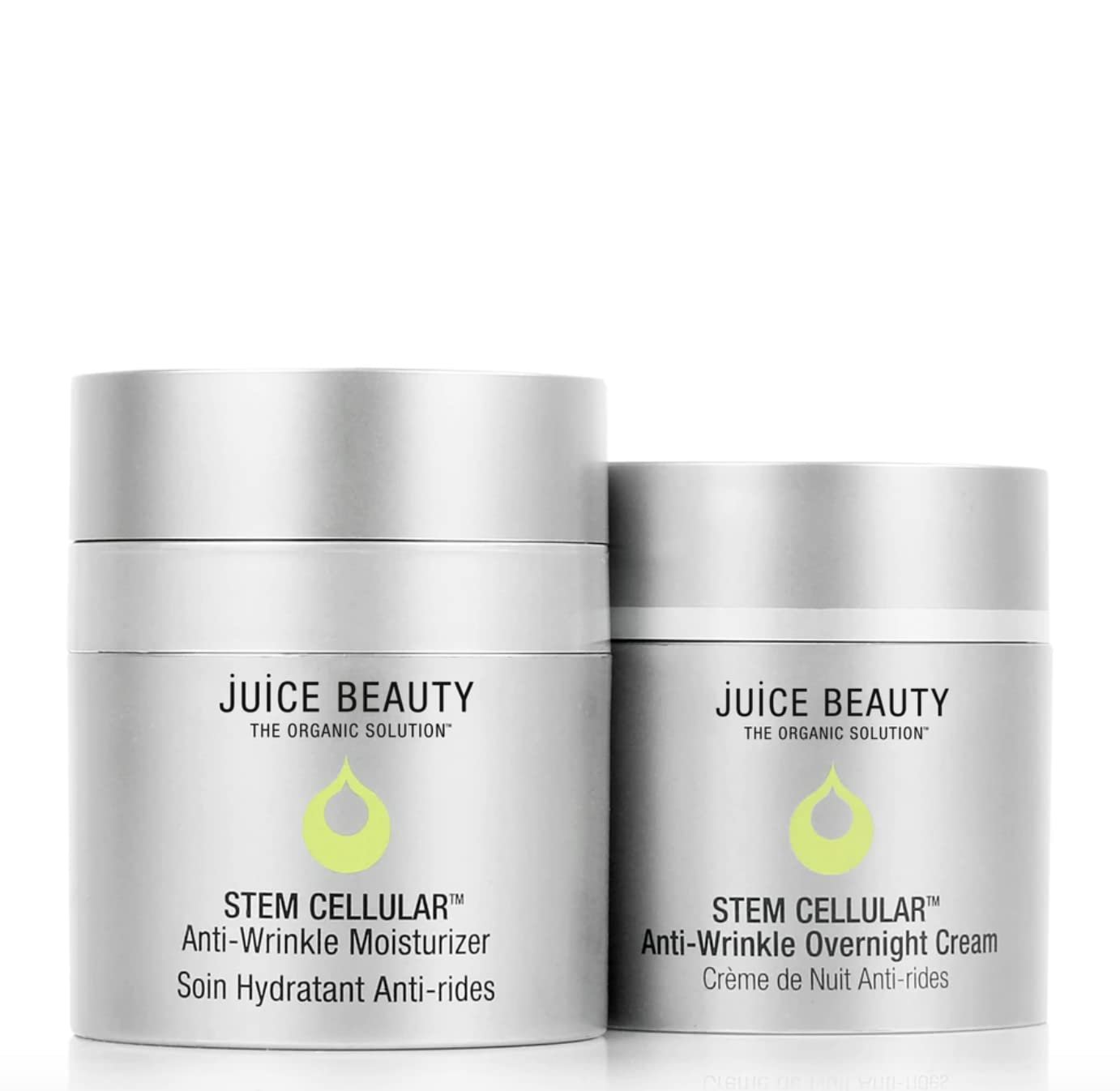 Juice Beauty Stem Cellular Day  Night Duo - Anti-Wrinkle Moisturizer (1.7 Fl Oz) Anti-Wrinkle Overnight Cream (1.7 Fl Oz) - Vegan  Made with Organic Ingredients, 2 ct.