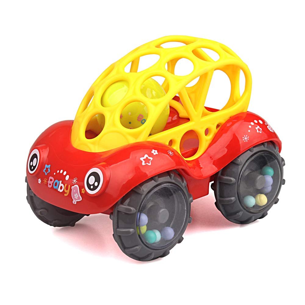 Rattle  Roll Car，3-12 Months Baby Toys 5 inch boy and Girl Infant Toys Vehicles