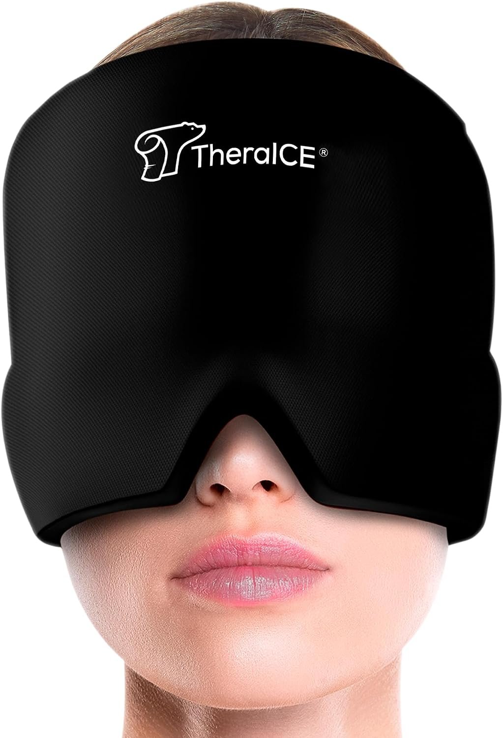 TheraICE Migraine Headache Relief Cap, Hot  Cold Therapy Hat, Migraine Relief Cap, Cool Gel Head Wrap, Headache Cap Ice Pack Mask, Cold Compress Migraine Relief Products Device for Tension  Stress