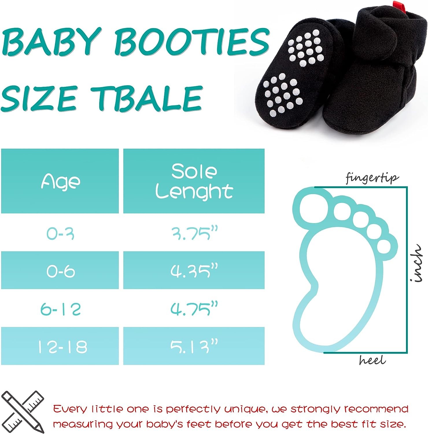 Bufims Baby Fleece Booties Newborn Unisex Booties Non-Slip Newborn Infant First Walkers Warm Shoes House Slippers for Baby Boys  Baby Girls Toddlers