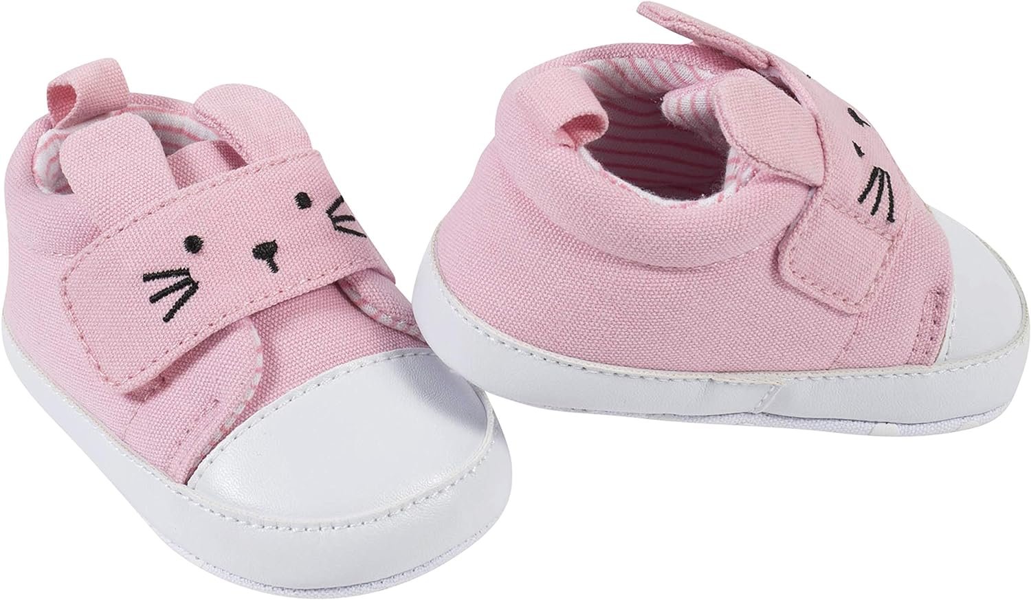 Gerber Unisex Baby Sneakers Crib Shoes Newborn Infant Toddler Neutral Boy Girl Bunny Pink 6-9 Months