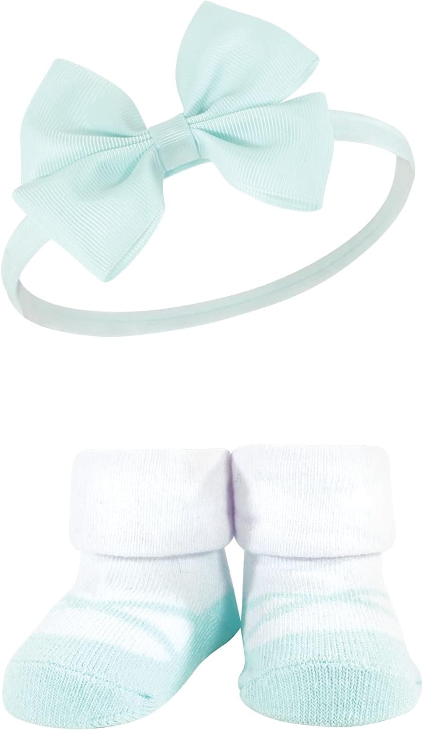 Hudson Baby Girls Headband and Socks Giftset