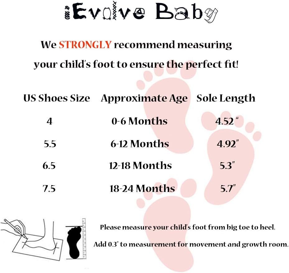 iEvolve Baby Girls Baby Boys Shoes Baby Toddler Soft Sole Shoes First Walker Crib Shoes Baby Moccasins