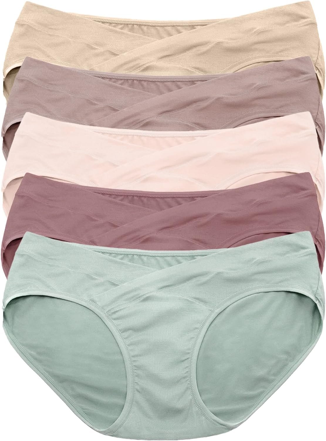 Kindred Bravely Under the Bump Maternity Underwear/Pregnancy Panties - Bikini 5 Pack
