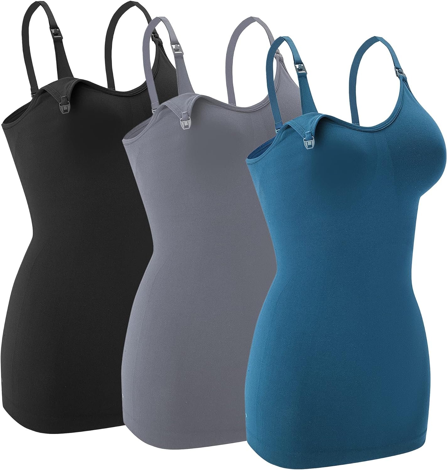 Nursing Tank Tops for Breastfeeding - Pregnancy Must Haves Maternity Camisoles with Built in Bra