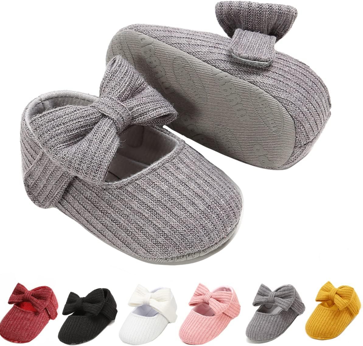 Ohwawadi Infant Baby Boys Girls Slippers Cozy Fleece Booties Soft Bottom Warm Cartoon Socks Newborn Crib Shoes