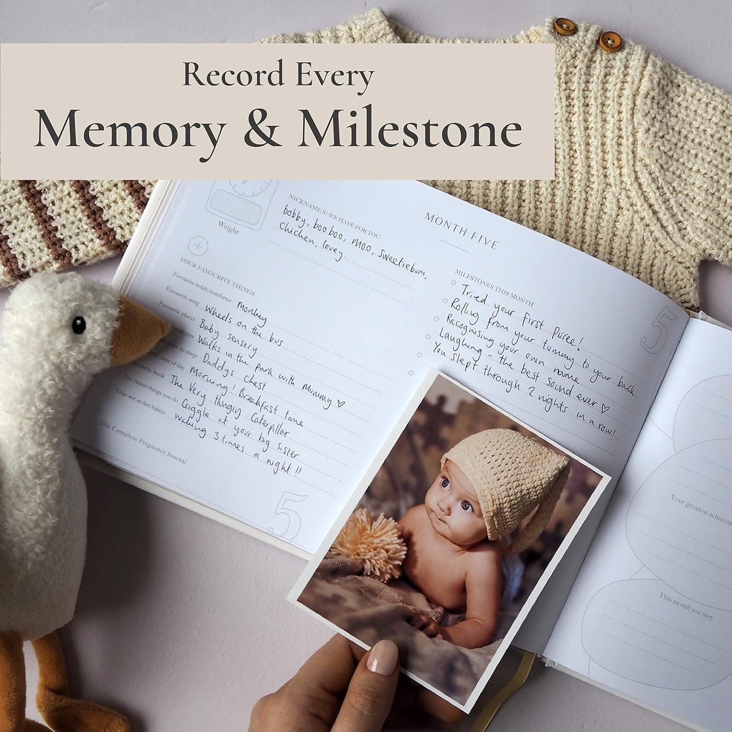 Pregnancy Journal  Memory Book - Great First Time Mom  Baby Gift - Keepsake Pregnancy Book  Journals - 40 Weekly Calendars Milestone Journey - For Ultrasound Photos  Tracking