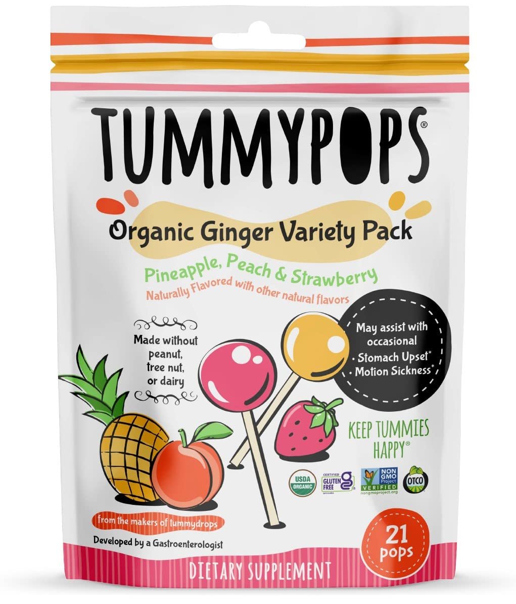 USDA Organic Tummypops Ginger Variety Pack (Pineapple, Peach,  Strawberry)