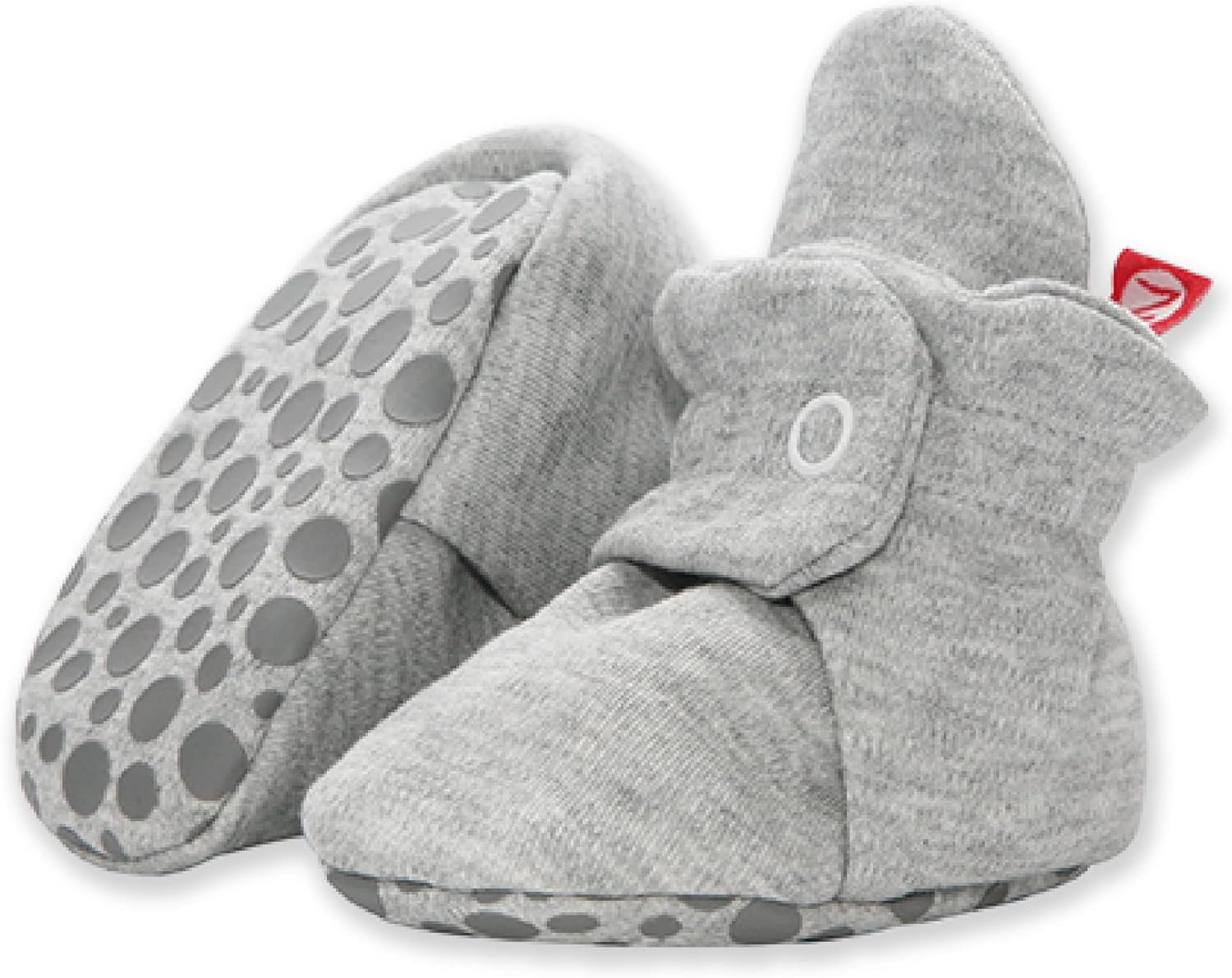 Zutano Unisex Organic Cotton Baby Booties With Gripper Soles, Soft Sole Stay-on Baby Shoes