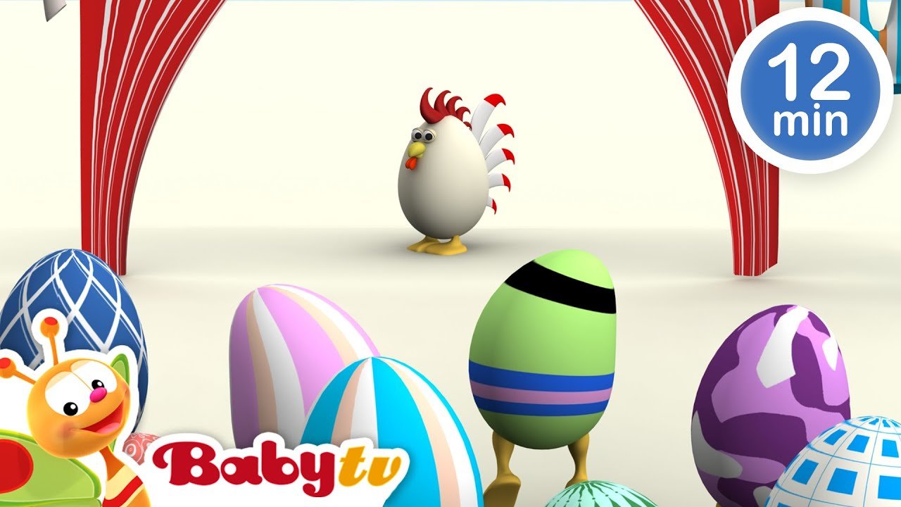 Egg Birds: Rooster, Panda, and Seal  🥚🐔🐼 | Guessing Games for Toddlers | Cartoons @BabyTV