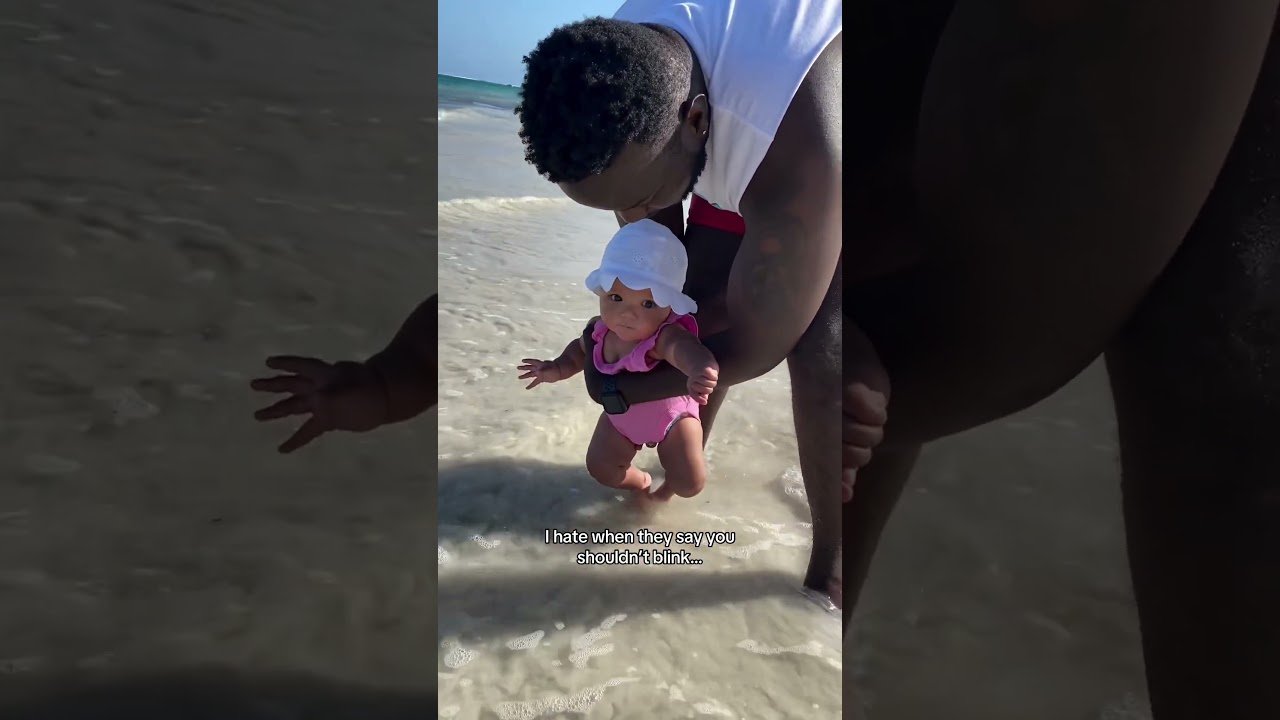 baby's first time at the beach ⛱️ 🎥 themwitis 1 baby's first time at the beach ⛱️ 🎥 themwitis
