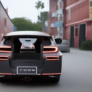 An image showcasing cutting-edge car seat technology, with a sleek ergonomic design, memory foam padding, adjustable lumbar support, and integrated heating and cooling features