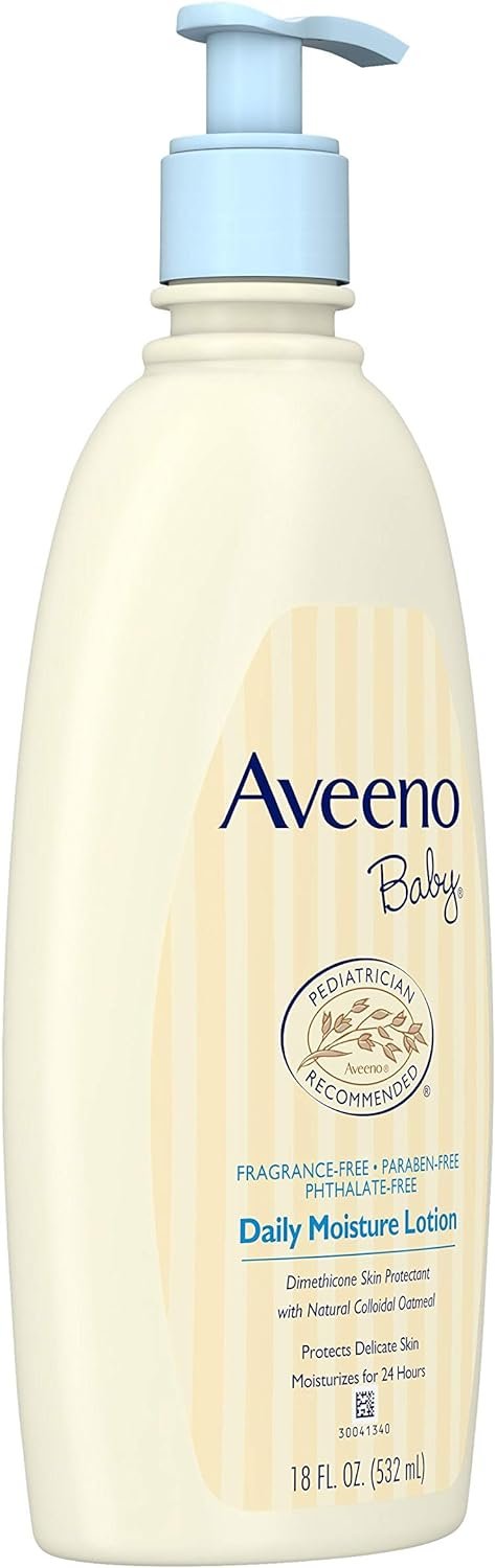 AVEENO BABY Daily Moisture Lotion with Colloidal Oatmeal  Dimethicone, 3 X 18 Fl. Oz, 54.0 Fl Oz (Pack of 3)