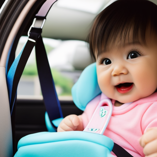 An image capturing a close-up of a baby's chubby hands securely fastening a five-point harness, highlighting the correct positioning of straps and buckles on a top-rated car seat, emphasizing the importance of choosing the right car seat for your little one's safety