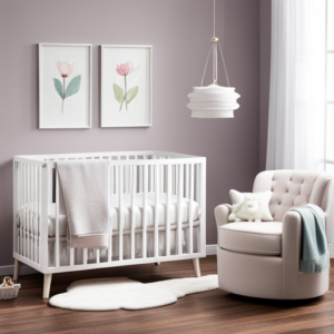 An image showcasing a serene nursery with soft, pastel tones