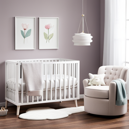 An image showcasing a serene nursery with soft, pastel tones
