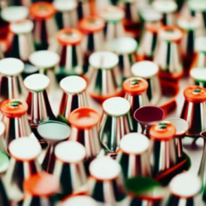 An image showcasing an array of brightly colored baby feeding utensils, carefully arranged on a pristine white background