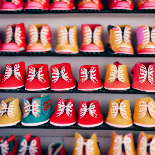 An image showcasing a range of colorful Baby Shoes Jordans neatly lined up in different sizes, from tiny to toddler, allowing parents to visually understand the process of selecting the perfect fit