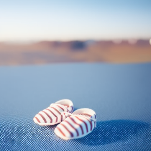 An image showcasing a pair of baby shoes made from soft, breathable materials
