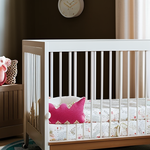 An image showcasing a sturdy crib with smooth, rounded edges, complying with stringent safety standards