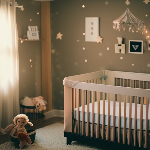 An image showcasing a cozy nursery with a stylish and affordable baby crib