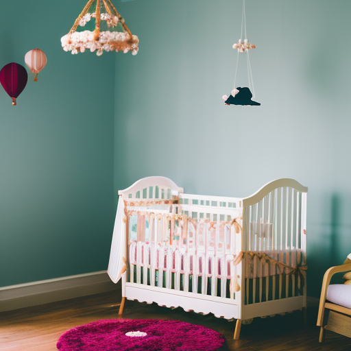 An image capturing a serene nursery with a crib placed in a safe corner