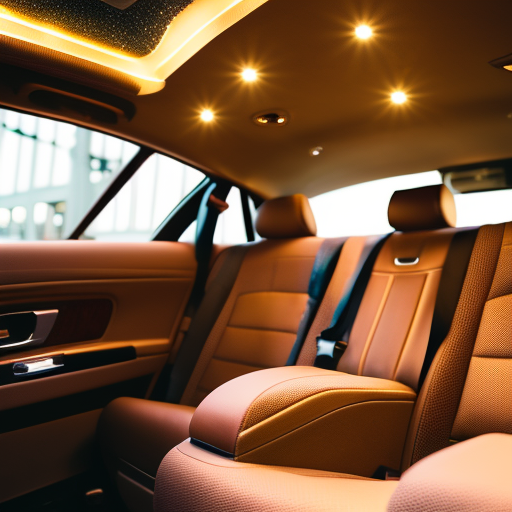 An image capturing a car interior designed for sensory-friendly travel