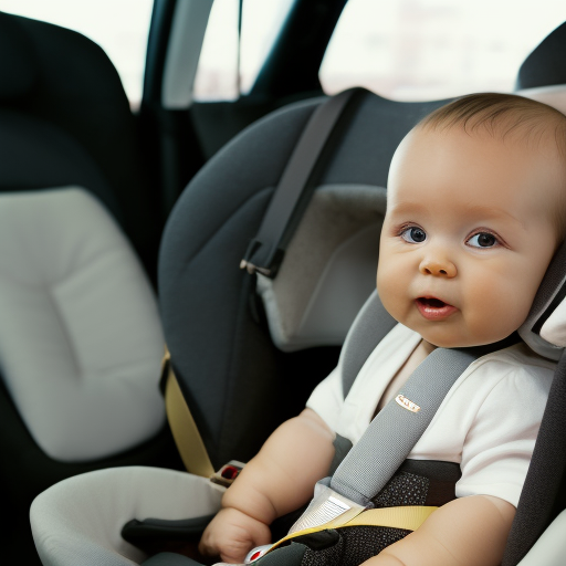 An image that depicts a serene scene of a baby securely strapped in a rear-facing car seat, with the car's backseat visible, highlighting the protective positioning and emphasizing the importance of rear-facing car seats for babies' safety