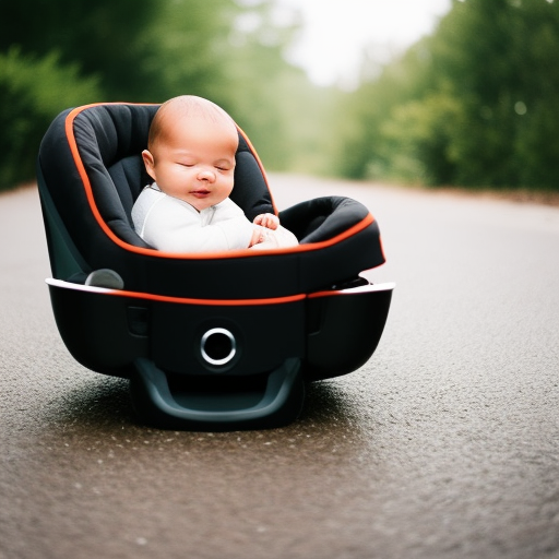 An image showcasing a rear-facing car seat with a newborn securely strapped in, highlighting the ample legroom provided by an extended rear-facing position