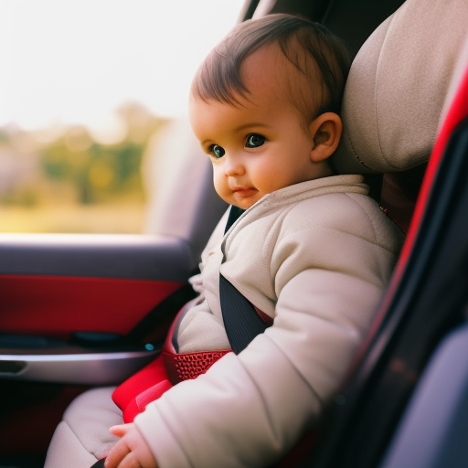An image that showcases a rear-facing car seat securely fastened in a vehicle, with a happy and content toddler comfortably seated inside