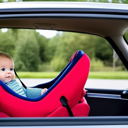 An image showcasing a progression of car seats, from rear-facing infant seats with a weight limit of 40 lbs, to forward-facing toddler seats accommodating 20-65 lbs, and finally, booster seats for children weighing 40-120 lbs