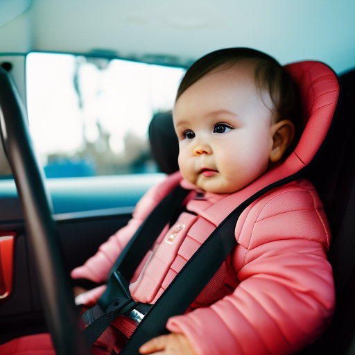 An image showcasing a toddler securely buckled in a combination car seat, featuring a forward-facing harness and removable backrest