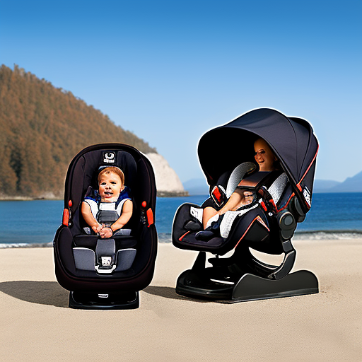 An image showcasing a versatile convertible car seat, with a rear-facing position for infants and a forward-facing option for toddlers