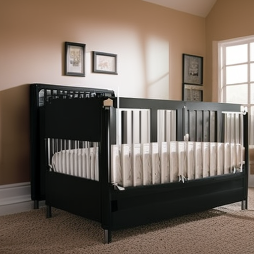 An image showcasing a diverse range of safe, sturdy, and affordable cribs