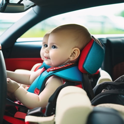 An image showcasing different types of convertible car seats for children, featuring a wide range of colors, adjustable straps, plush padding, and a sleek design that guarantees safety and comfort on the road