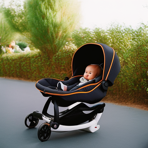An image showcasing a cozy, cushioned infant car seat, designed with a rear-facing orientation, adjustable harness, and a removable head support pillow, ensuring maximum safety and comfort for your little one