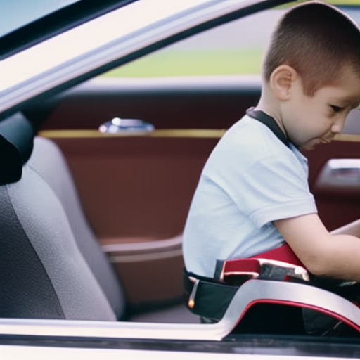 An image showcasing a parent effortlessly installing a booster seat in their car