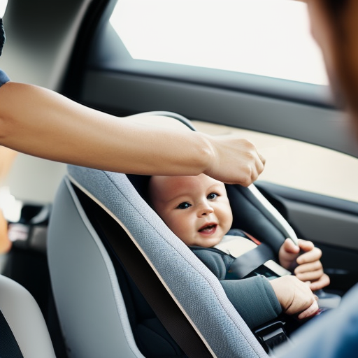 An image showcasing a parent effortlessly installing a car seat, with clear step-by-step visuals