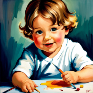 An image capturing the joy of crafting with toddlers