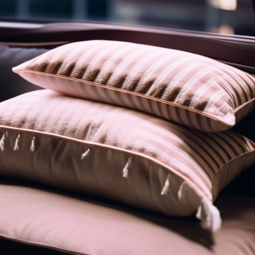  an image of two plush, hypoallergenic pillows adorned with delicate, breathable cotton covers