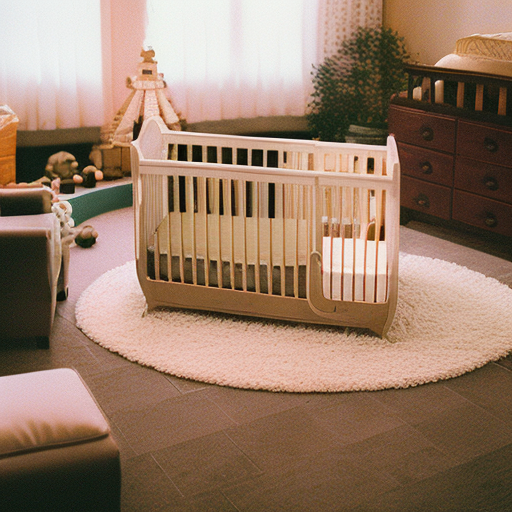 An image showcasing a variety of cribs for baby boys, featuring a modern convertible crib with sleek lines and a rustic wooden crib with intricate carvings