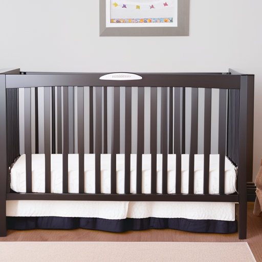 An image showcasing a sturdy, adjustable Walmart crib with a sleek, modern design
