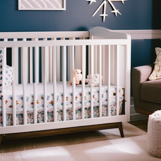 An image showcasing a cozy nursery adorned with a charming, affordable crib from Walmart