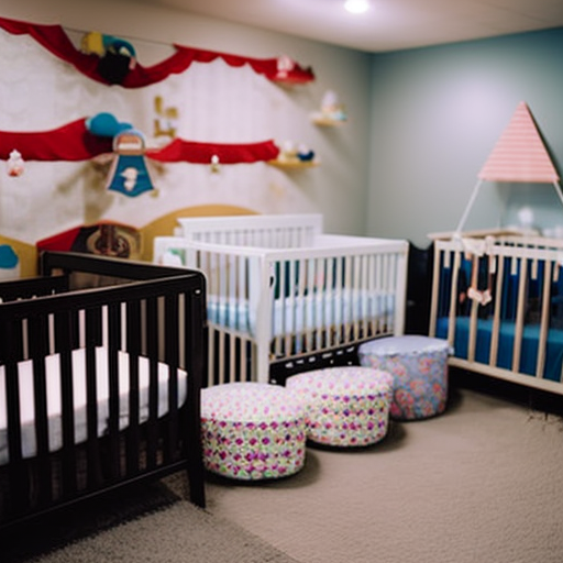An image of a spacious nursery with a variety of stylish cribs displayed at Walmart