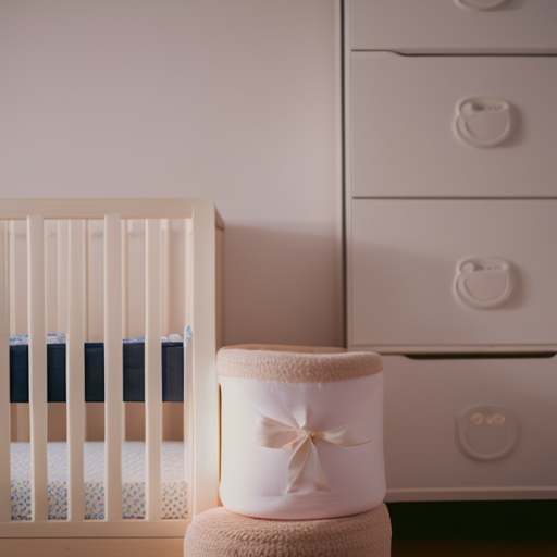 An image capturing a serene nursery scene with a snug crib, fitted with a firm mattress, a breathable blanket, and a fitted sheet