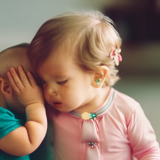 An image of a toddler gently comforting a crying playmate, their small hands tenderly wiping away tears, showcasing the significance of empathy in toddlers' emotional development
