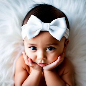 An image showcasing a variety of vibrant, handcrafted baby bow headbands