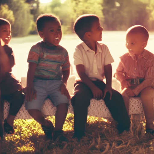An image of a diverse group of young children sitting in a circle, engaged in a lively conversation
