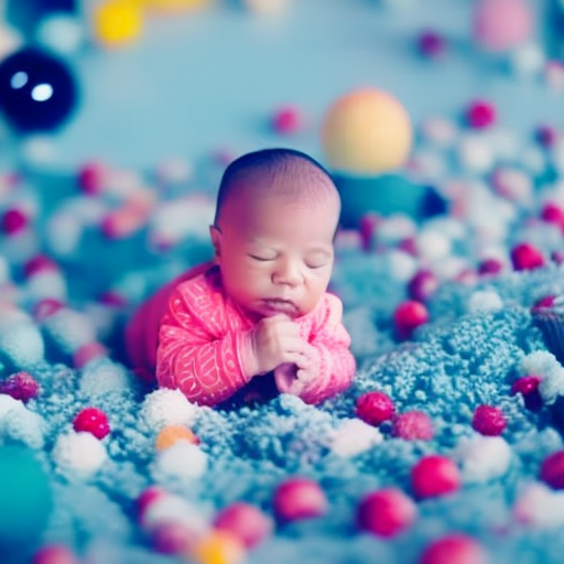  an enchanting moment of an infant fully immersed in a world of imagination